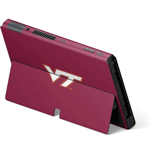 Virginia Tech Maroon Nintendo Switch OLED (2021) Skin