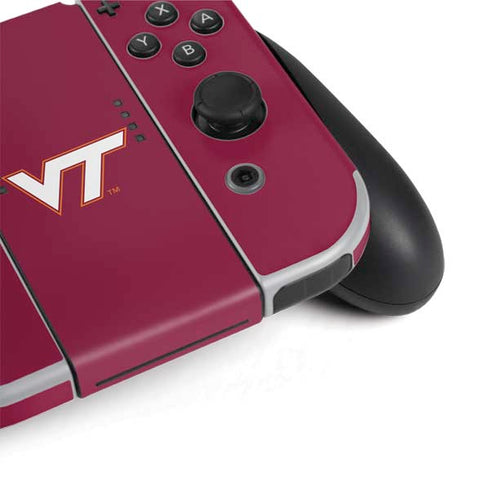 Virginia Tech Maroon Nintendo Switch OLED (2021) Skin