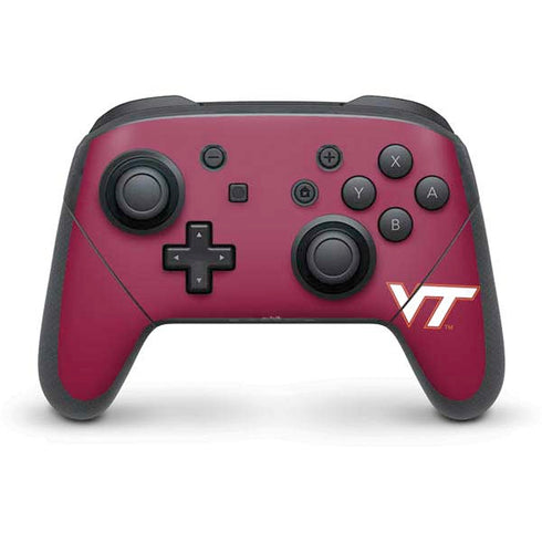 Virginia Tech Maroon Nintendo Switch Pro Controller Skin
