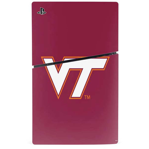 Virginia Tech Maroon PS5 Slim Disk Bundle Skin