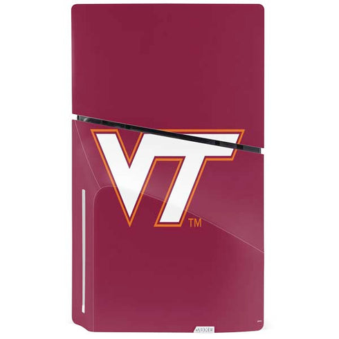 Virginia Tech Maroon PS5 Slim Disk Bundle Skin