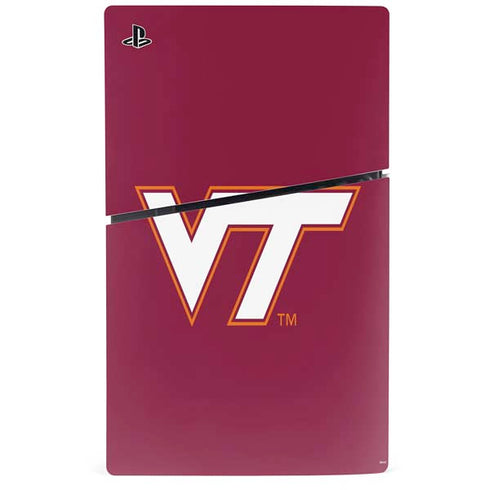 Virginia Tech Maroon PS5 Slim Digital Edition Bundle Skin