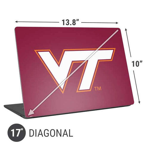 Virginia Tech Maroon Universal Laptop 17in (13.8 x 10in) Skin
