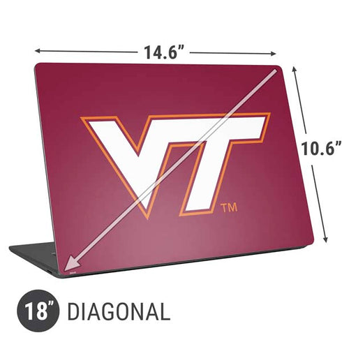 Virginia Tech Maroon Universal Laptop 18in (14.6 x 10.6in) Skin