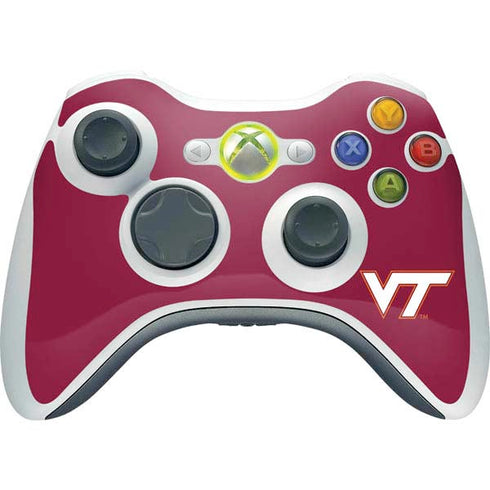 Virginia Tech Maroon Xbox 360 Wireless Controller Skin