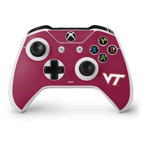 Virginia Tech Maroon Xbox One S Controller Skin