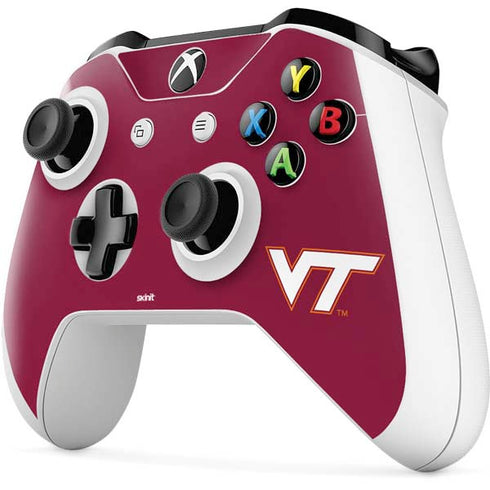 Virginia Tech Maroon Xbox One S Controller Skin