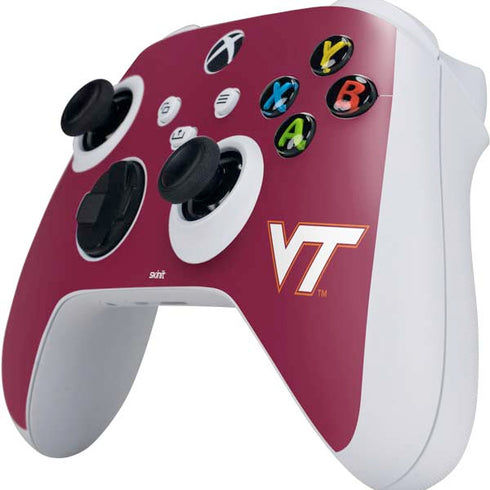 Virginia Tech Maroon Xbox Series S Controller Skin