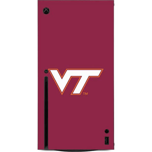 Virginia Tech Maroon Xbox Series X Console Skin