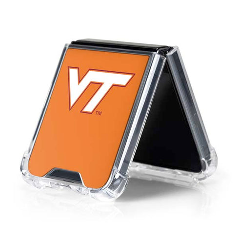 Virginia Tech Orange Galaxy Z Flip5 5G Clear Case