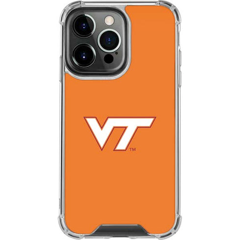 Virginia Tech Orange iPhone 14 Pro Clear Case