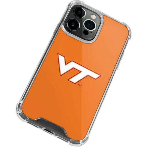 Virginia Tech Orange iPhone 14 Pro Clear Case
