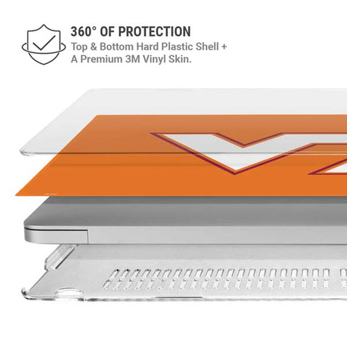Virginia Tech University Orange MacBook Air 15in (2023-2025) Case plus Skin
