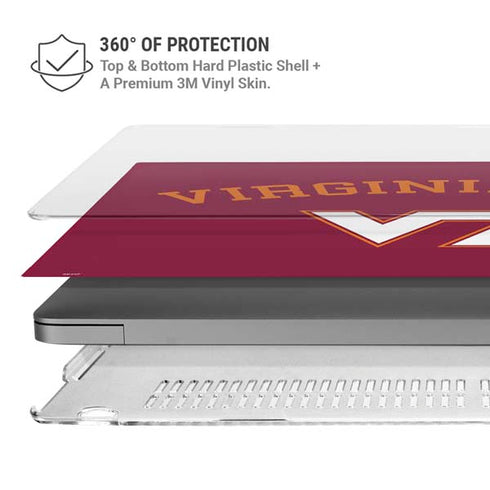 Virginia Tech University VT MacBook Pro 16in (2021-25) Case plus Skin