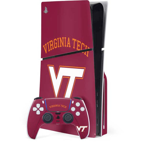 Virginia Tech VT PS5 Slim Disk Bundle Skin