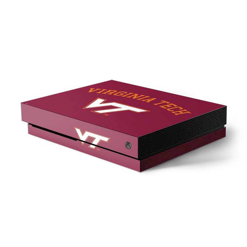 Virginia Tech VT Xbox One X Console Skin