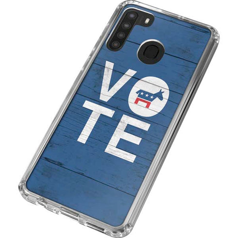 Vote Democrat Galaxy A21 Clear Case