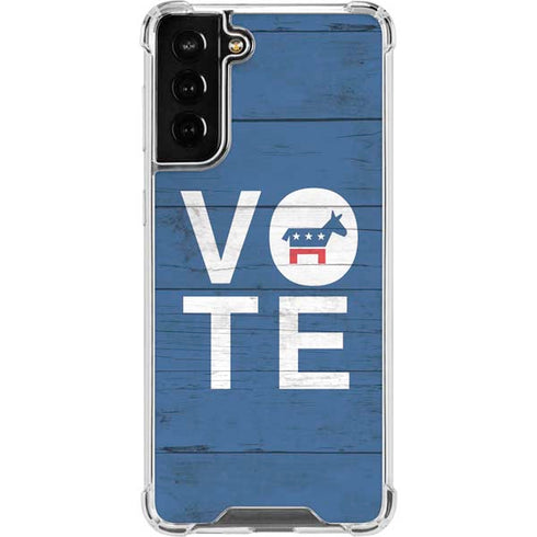 Vote Democrat Galaxy S21 FE Clear Case