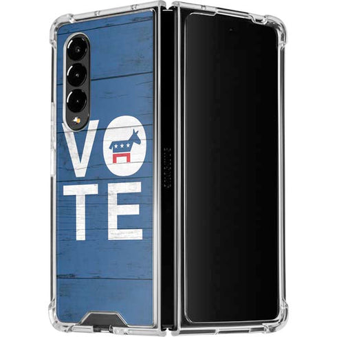 Vote Democrat Galaxy Z Fold4 5G Clear Case