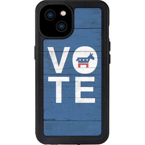 Vote Democrat iPhone 15 Plus Waterproof Case