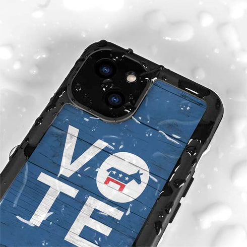 Vote Democrat iPhone 15 Plus Waterproof Case