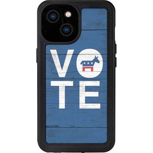 Vote Democrat iPhone 15 Waterproof Case