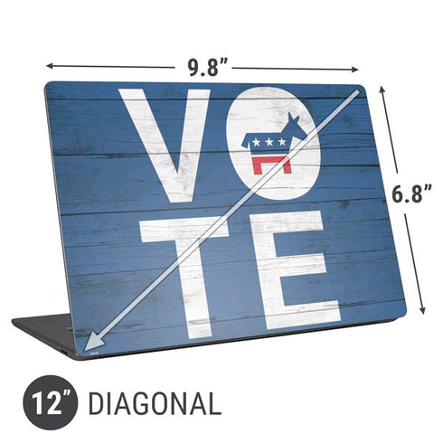 Vote Democrat Universal Laptop 12in (9.8 x 6.8in) Skin