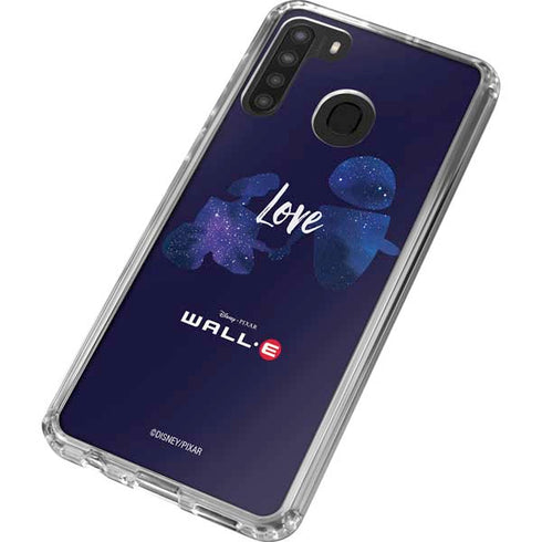 Disney Wall-E Love Galaxy A21 Clear Case