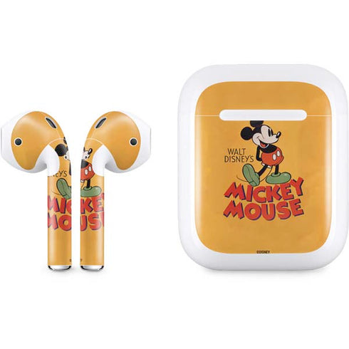Disney Mickey Mouse Walt Disney Classic Character Apple AirPods Skin