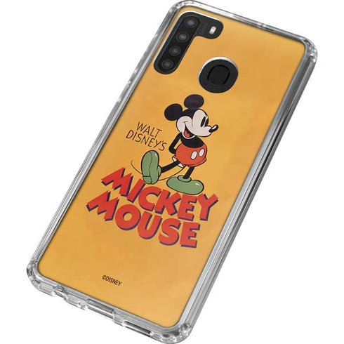 Disney Mickey Mouse Walt Disney Classic Character Galaxy A21 Clear Case