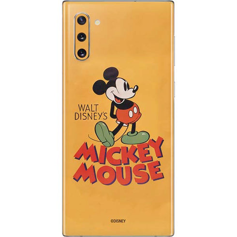Disney Mickey Mouse Walt Disney Classic Character Galaxy Note 10 Skin
