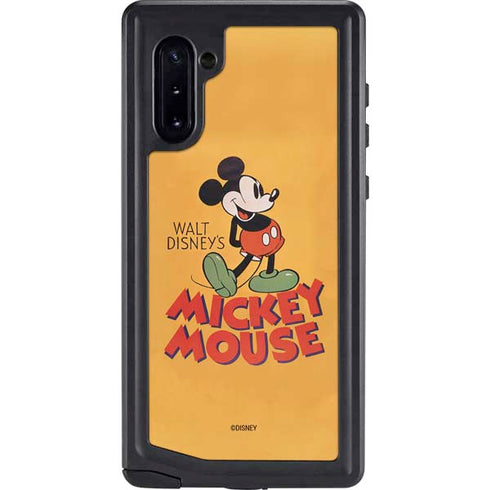 Disney Mickey Mouse Walt Disney Classic Character Galaxy Note 10 Waterproof Case
