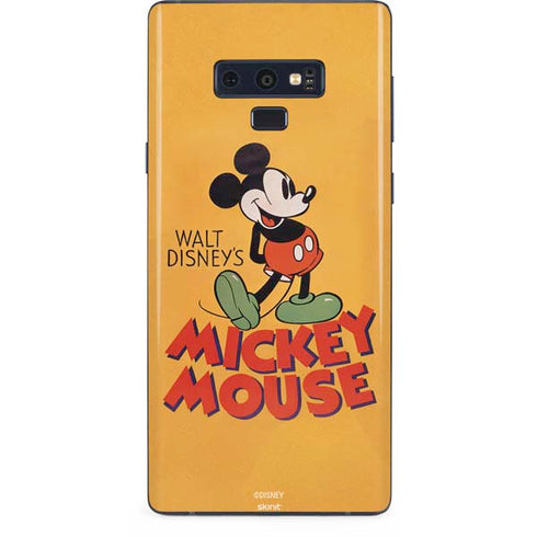 Disney Mickey Mouse Walt Disney Classic Character Galaxy Note 9 Skin