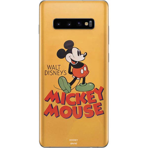 Disney Mickey Mouse Walt Disney Classic Character Galaxy S10 Plus Skin