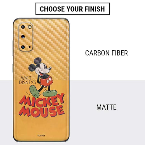 Disney Mickey Mouse Walt Disney Classic Character Galaxy S20 Skin