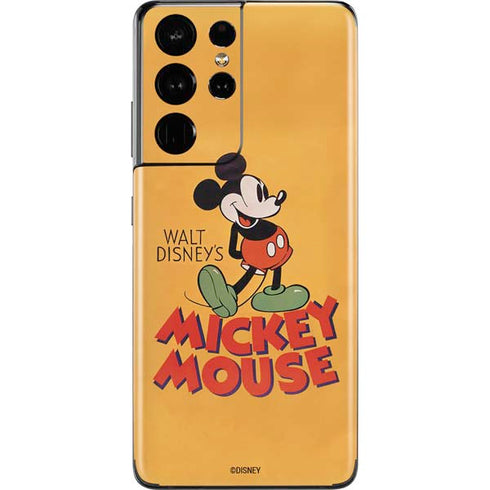 Disney Mickey Mouse Walt Disney Classic Character Galaxy S21 Ultra 5G Skin