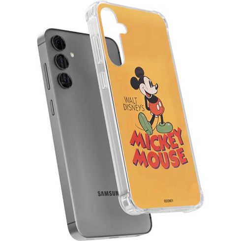 Disney Mickey Mouse Walt Disney Classic Character Galaxy S24 Plus Clear Case