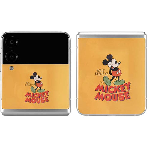 Disney Mickey Mouse Walt Disney Classic Character Galaxy Z Flip4 5G Skin