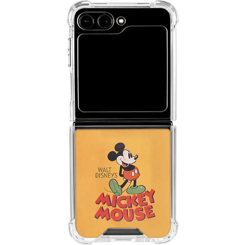 Disney Mickey Mouse Walt Disney Classic Character Galaxy Z Flip5 5G Clear Case