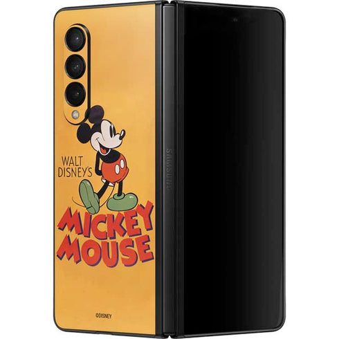 Disney Mickey Mouse Walt Disney Classic Character Galaxy Z Fold3 5G Skin