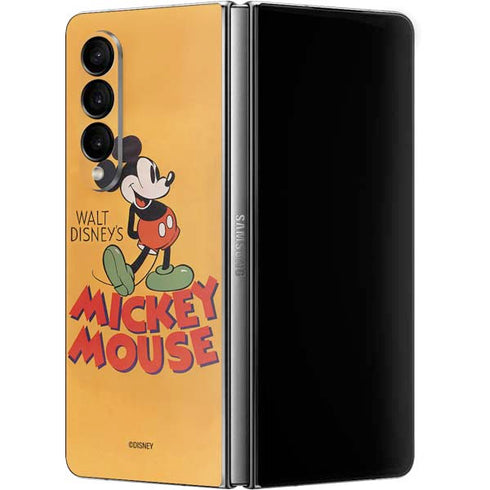 Disney Mickey Mouse Walt Disney Classic Character Galaxy Z Fold4 5G Skin