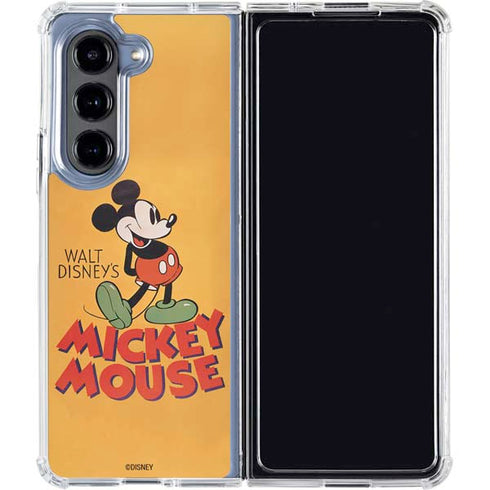 Disney Mickey Mouse Walt Disney Classic Character Galaxy Z Fold5 5G Clear Case