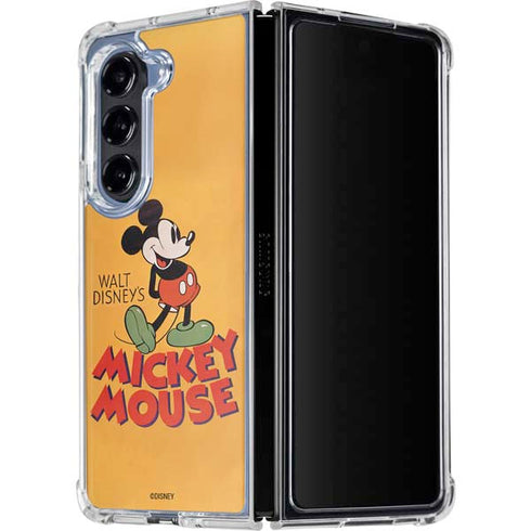 Disney Mickey Mouse Walt Disney Classic Character Galaxy Z Fold5 5G Clear Case