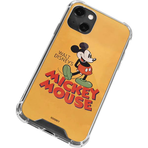 Disney Mickey Mouse Walt Disney Classic Character iPhone 14 Plus Clear Case
