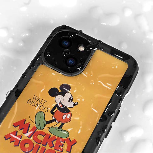 Disney Mickey Mouse Walt Disney Classic Character iPhone 15 Plus Waterproof Case
