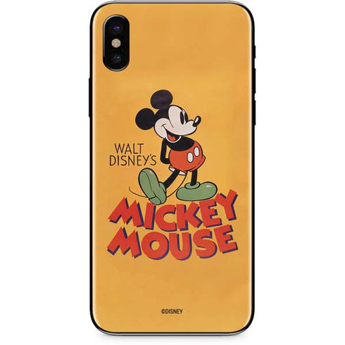 Disney Mickey Mouse Walt Disney Classic Character iPhone XS Skin