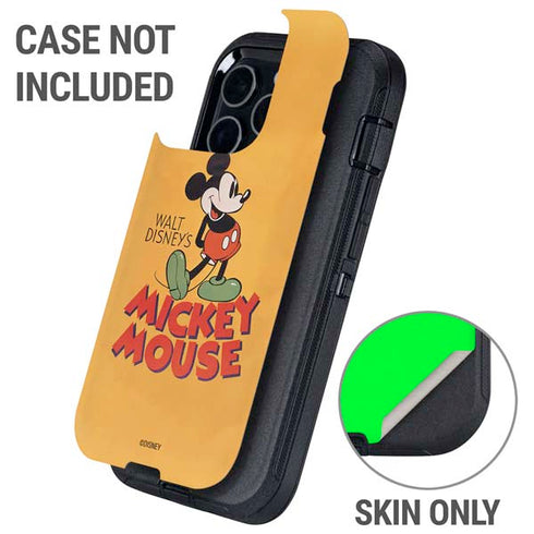 Disney Mickey Mouse Walt Disney Classic Character Otterbox Defender iPhone Skin
