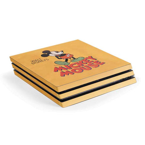 Disney Mickey Mouse Walt Disney Classic Character PS4 Pro Console Skin
