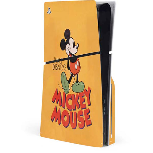 Disney Mickey Mouse Walt Disney Classic Character PS5 Slim Disk Console Skin