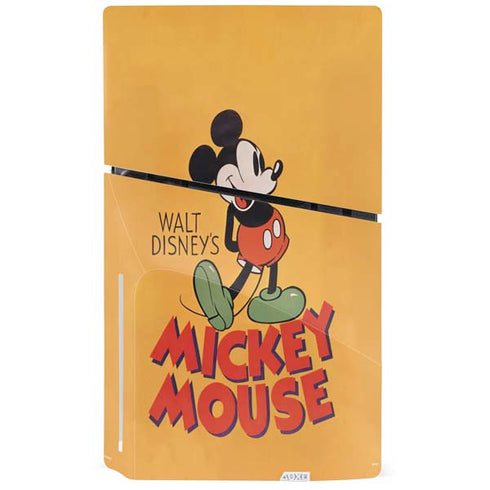 Disney Mickey Mouse Walt Disney Classic Character PS5 Slim Disk Console Skin